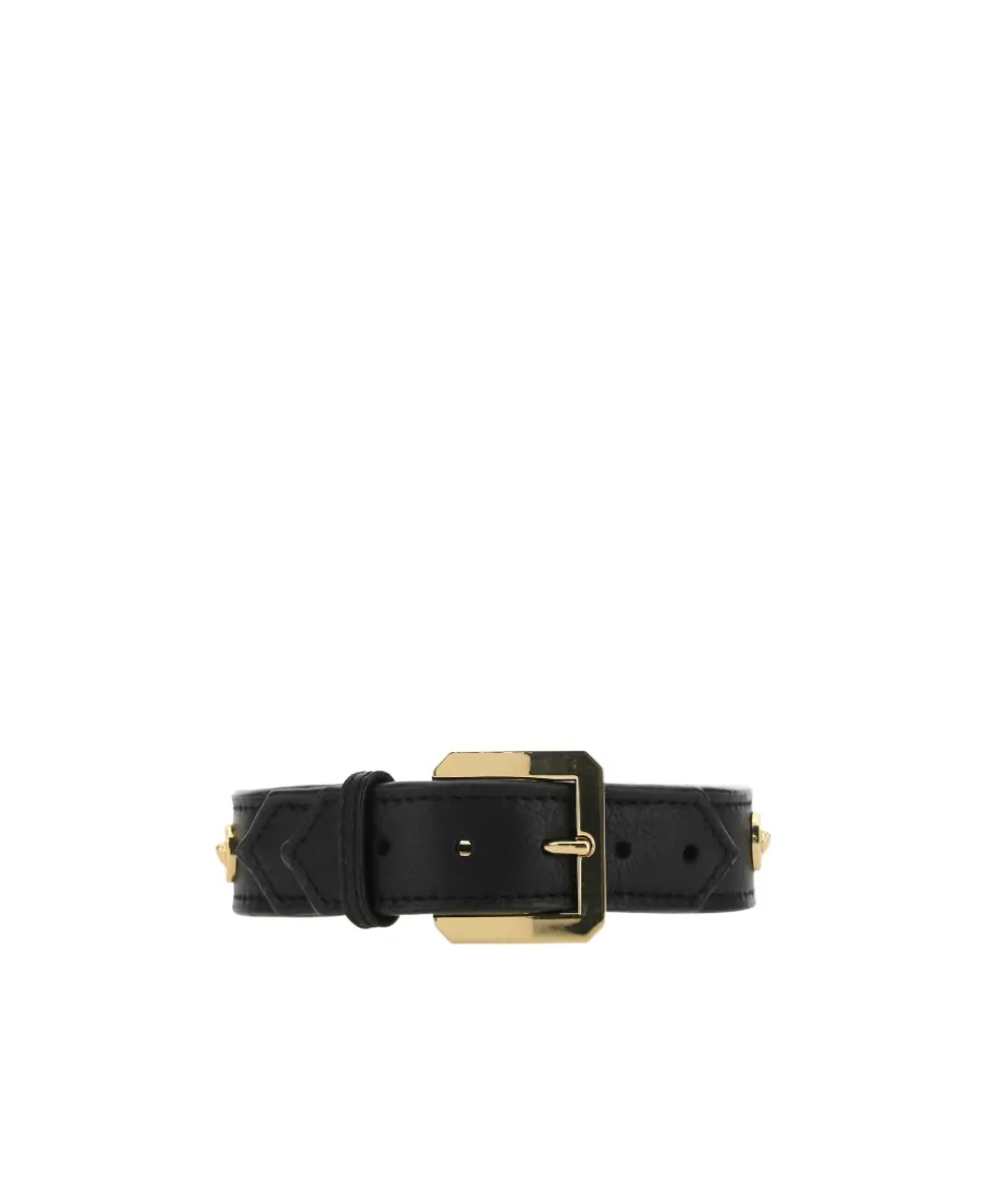 Versace Medusa Plaque Buckled Dog Collar