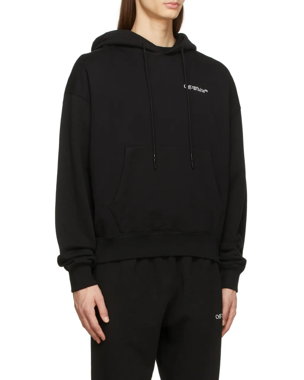 Off-White Logo Printed Drawstring Hoodie