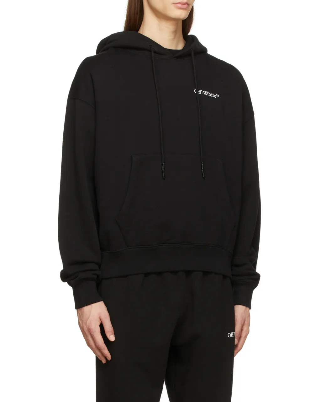 Off-White Logo Printed Drawstring Hoodie