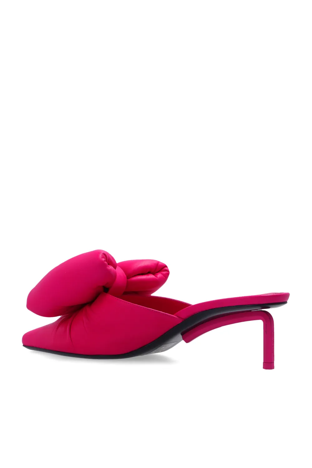 Allen Padded-Bow Leather Mules