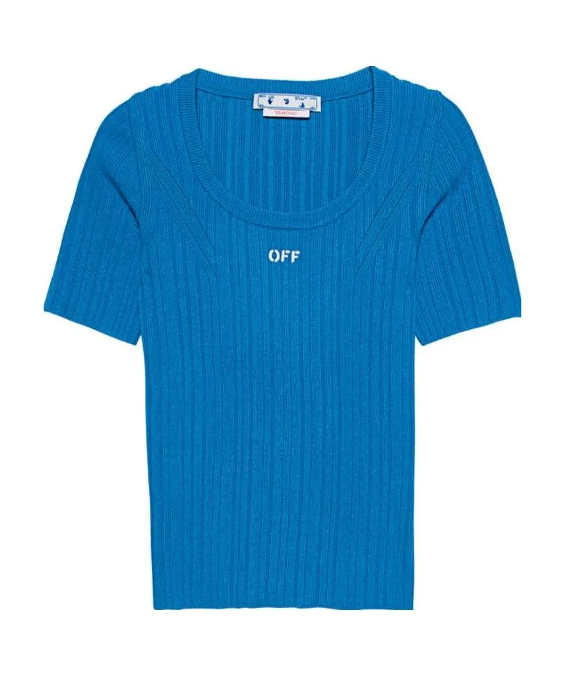 Logo-Print Knit Top