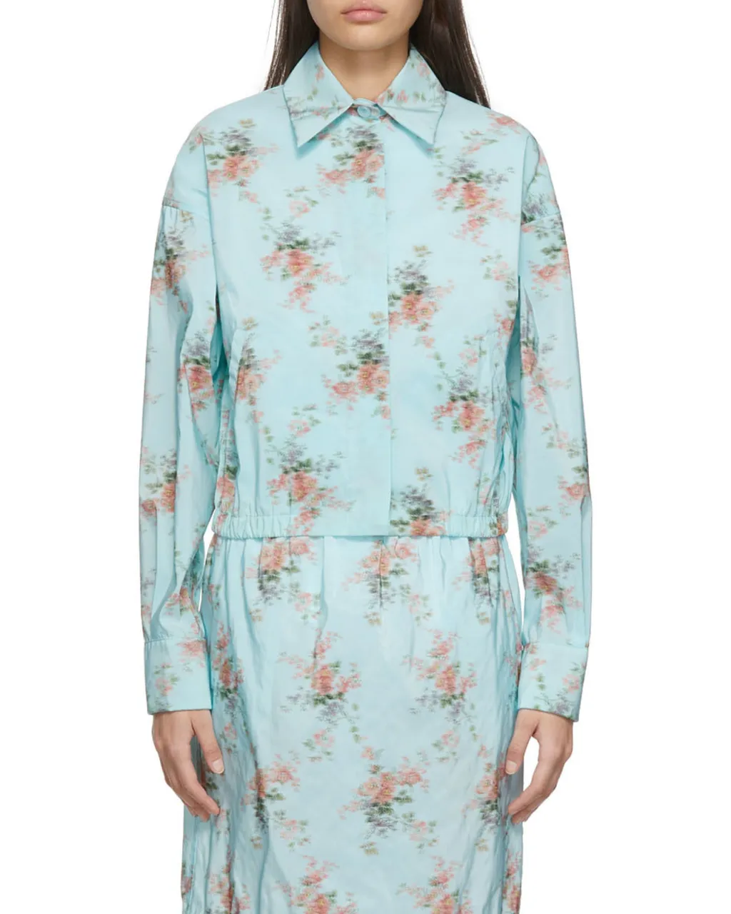 Pattern Printed Long-Sleeved Shirt