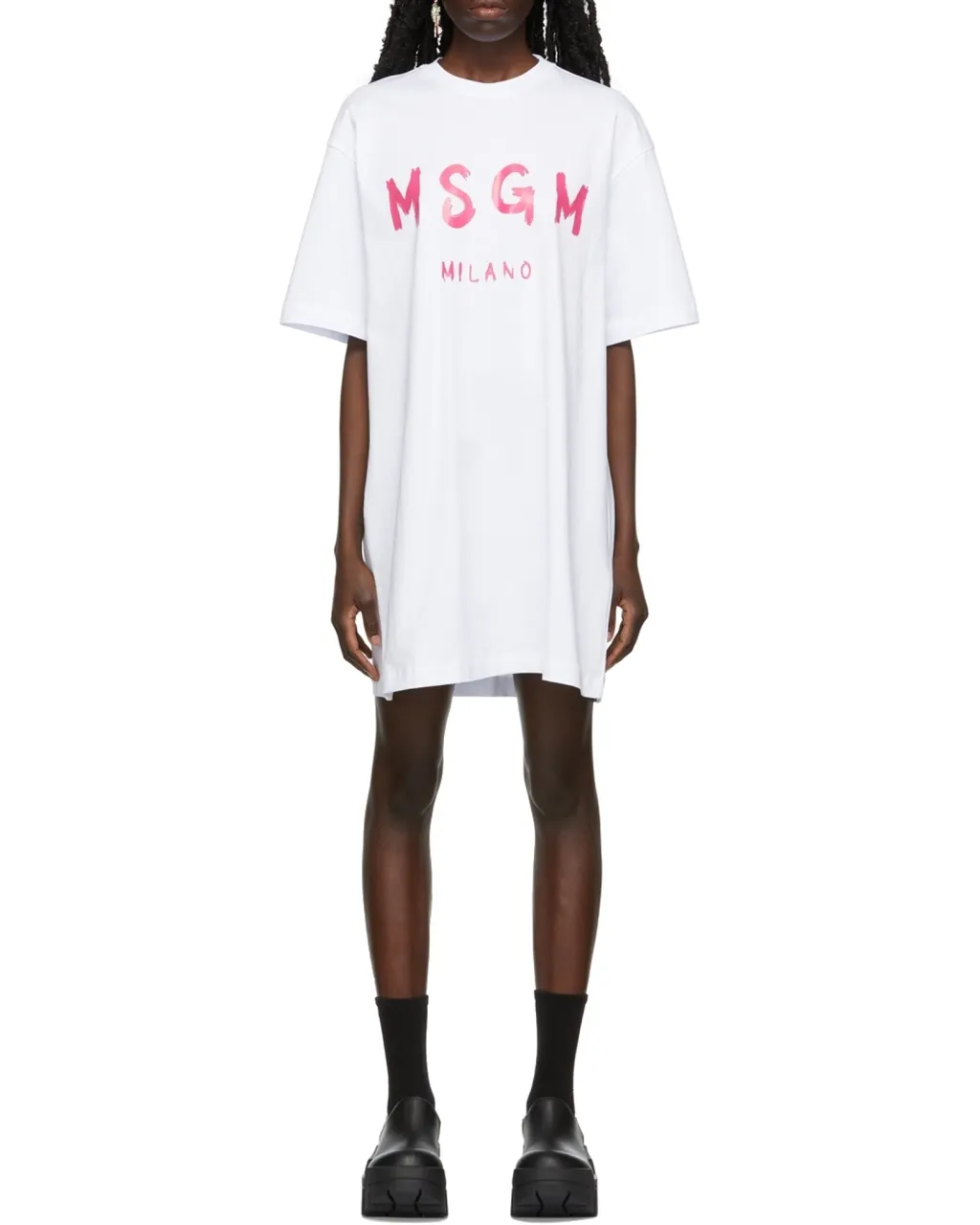 Logo Print Round-Neck Dress