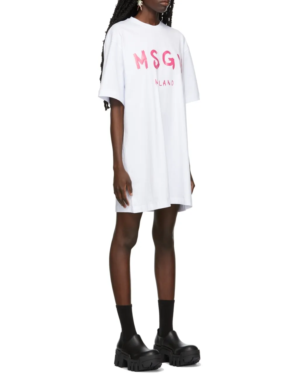 Logo Print Round-Neck Dress
