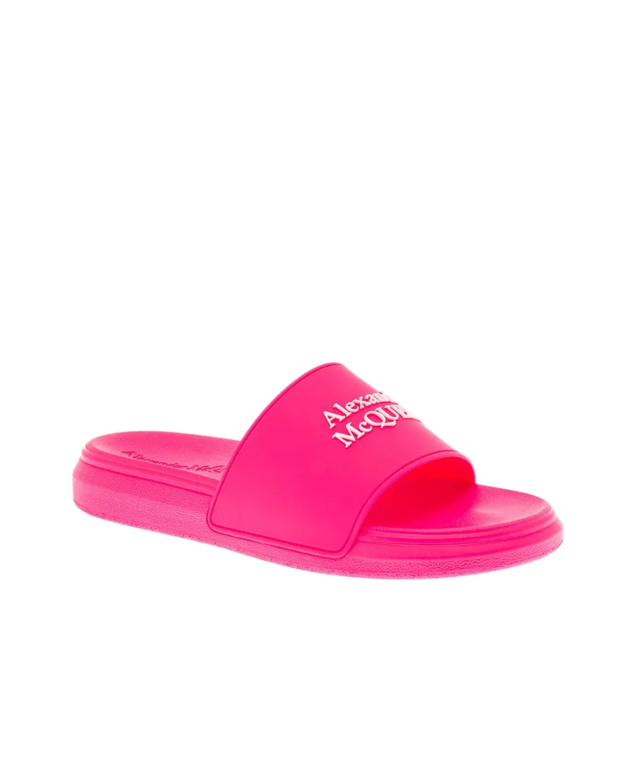 Alexander Mcqueen Logo Embossed Slip-On Slides