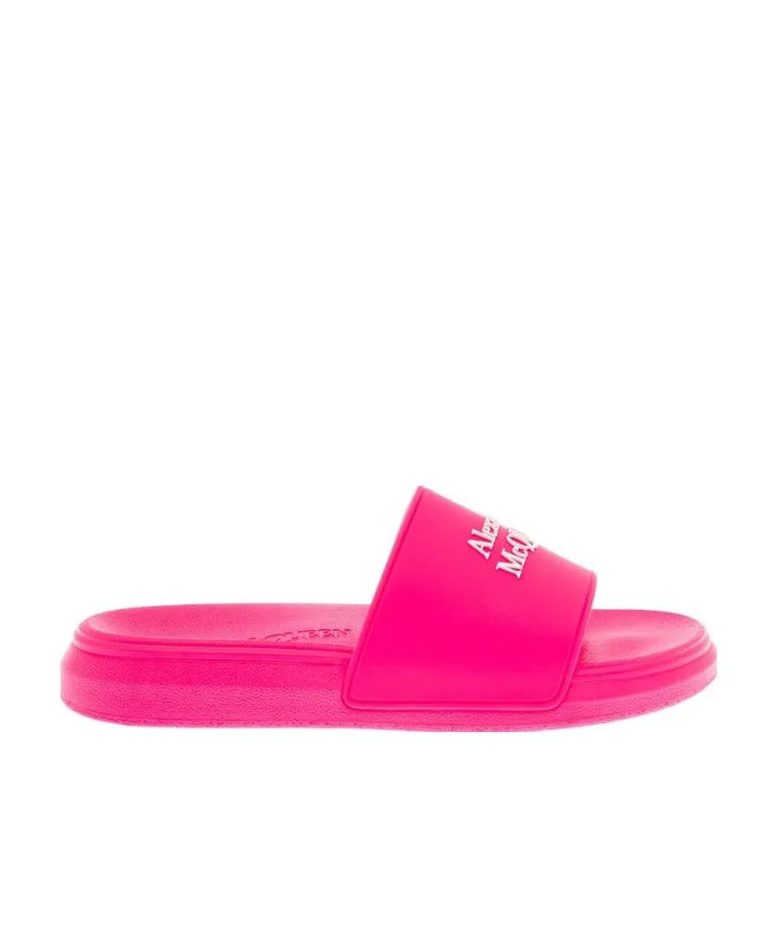 Alexander Mcqueen Logo Embossed Slip-On Slides