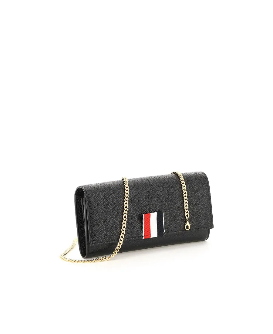 Thom Browne Logo Patch Chained Shoulder Bag