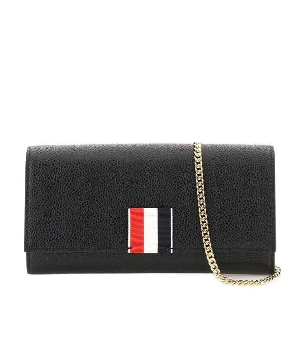 Thom Browne Logo Patch Chained Shoulder Bag