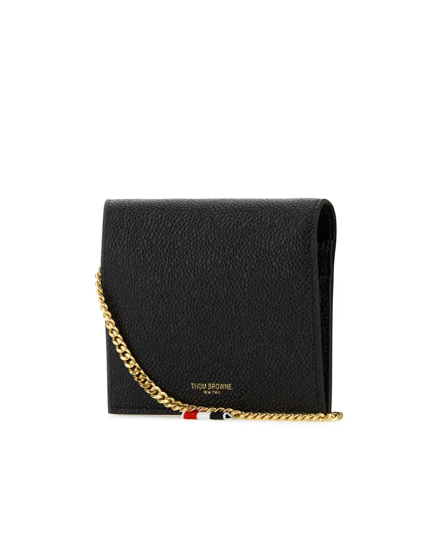 Thom Browne Rwb Stripe Strapped Wallet