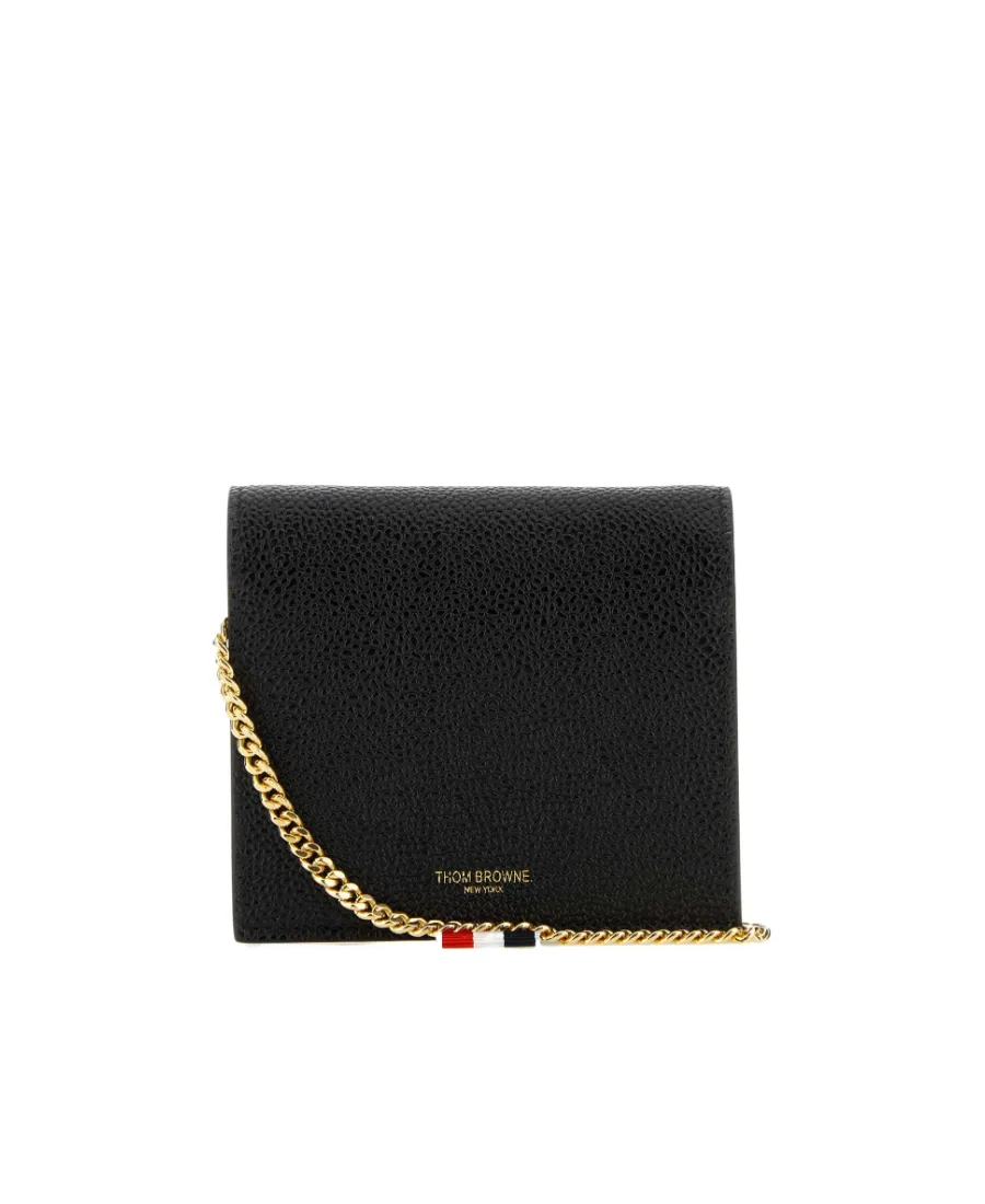 Thom Browne Rwb Stripe Strapped Wallet