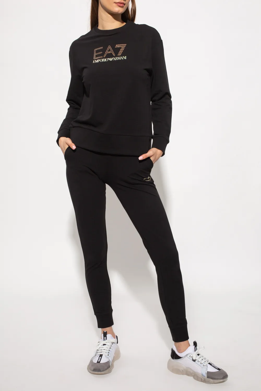 Studded-Logo Sweatshirt Tracksuit