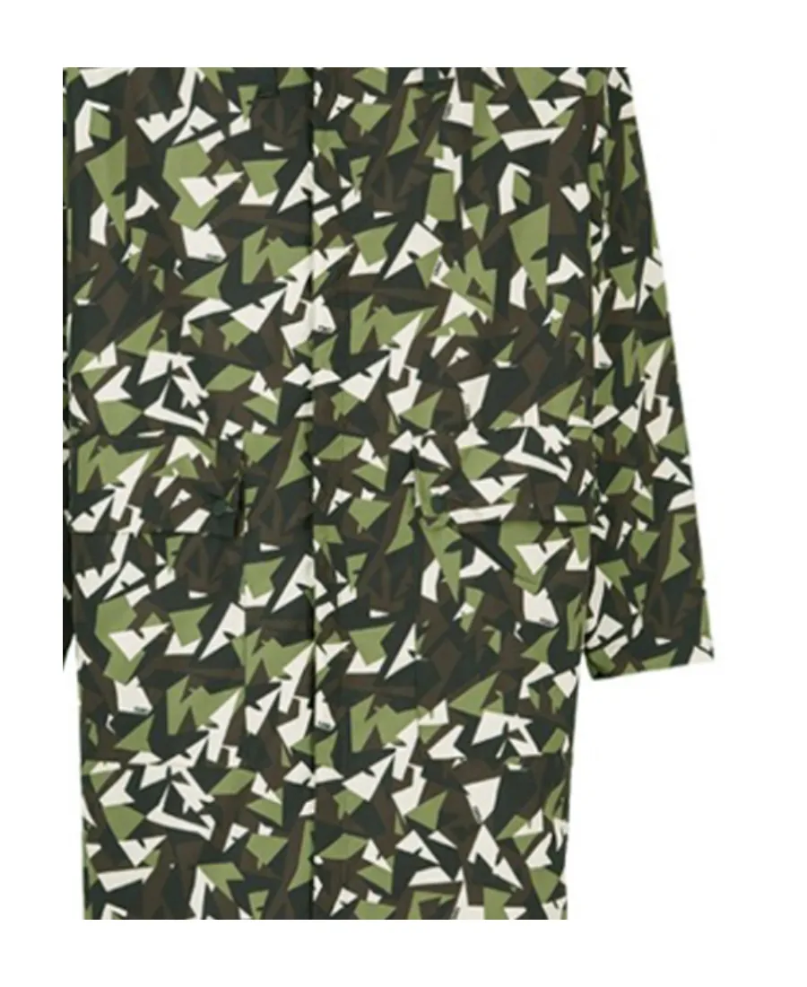 Medium And Long Style Camouflage With Hat Casual Jacket