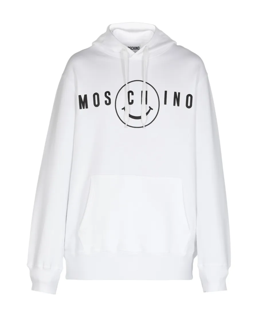 Moschino Logo Printed Drawstring Hoodie