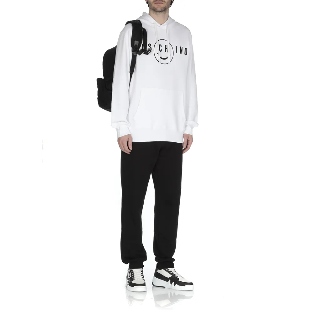 Moschino Logo Printed Drawstring Hoodie
