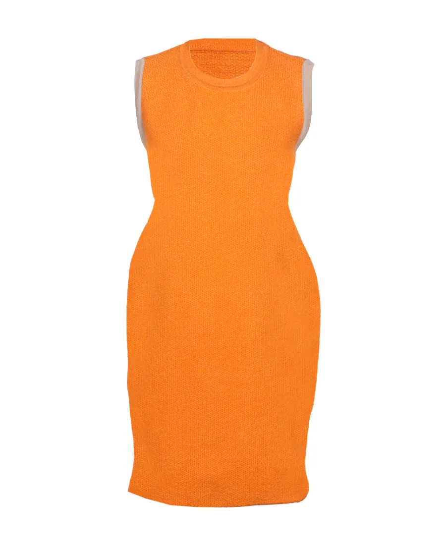 Sorbetto Contrast-Trim Knitted Mini Dress