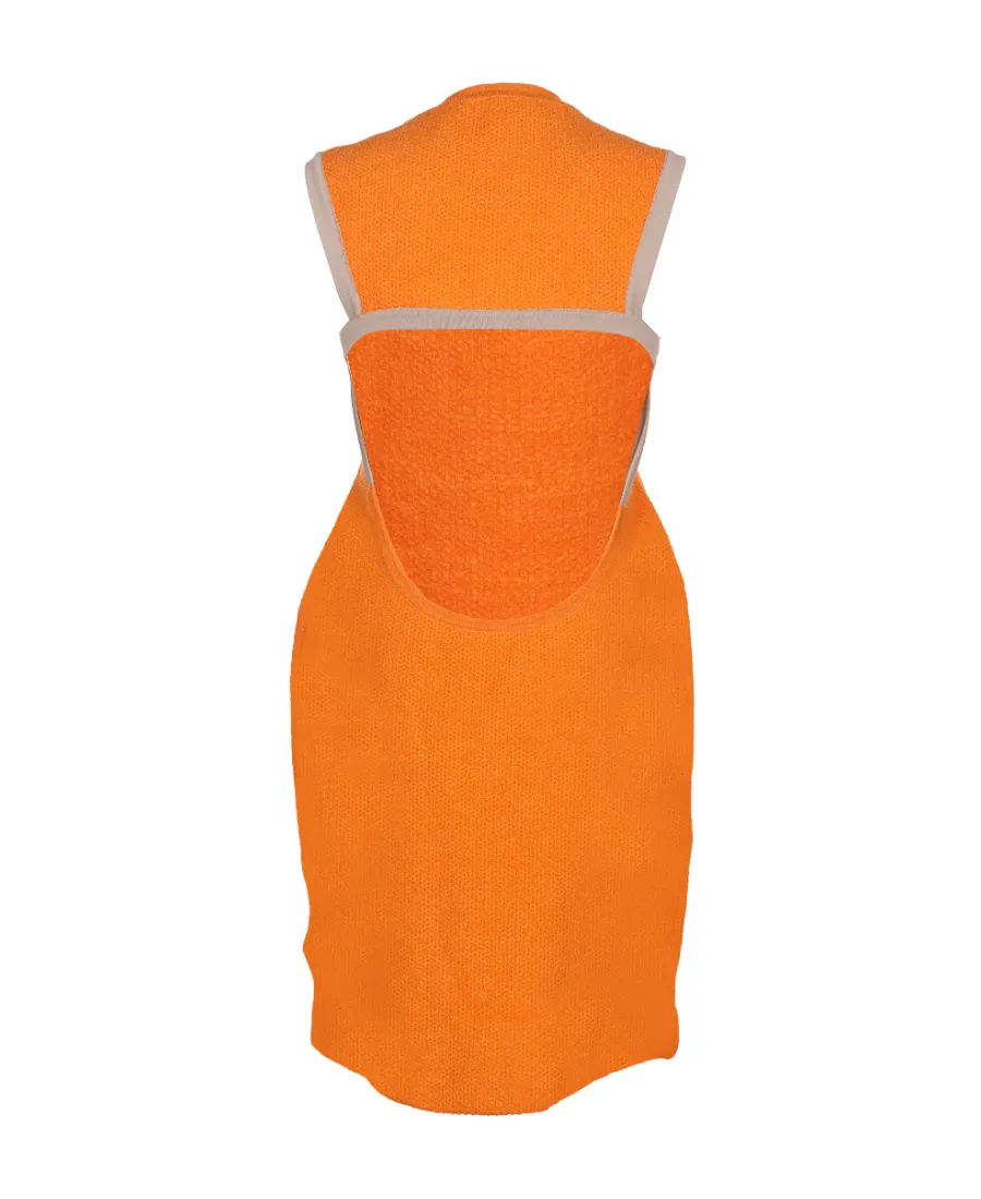 Sorbetto Contrast-Trim Knitted Mini Dress