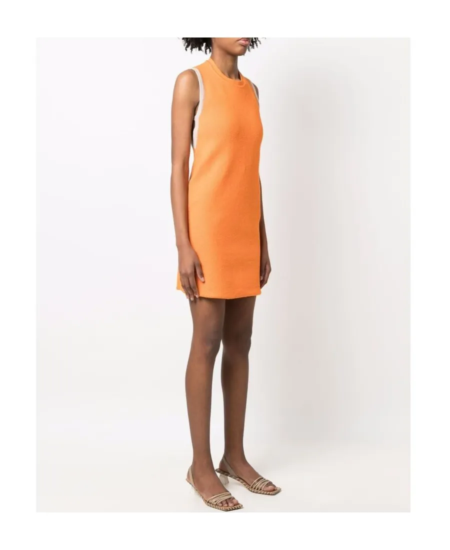 Sorbetto Contrast-Trim Knitted Mini Dress