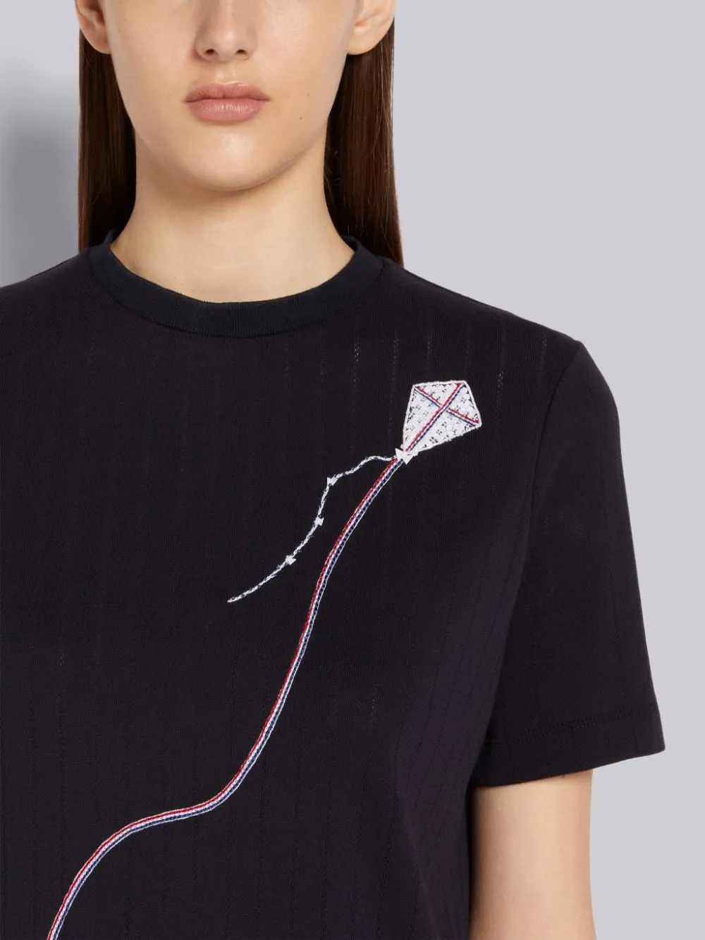 Mrs Thom Kite-Embroidered T-Shirt