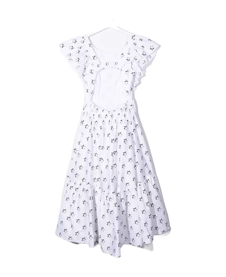 Teen Star-Print Ruffled Dress