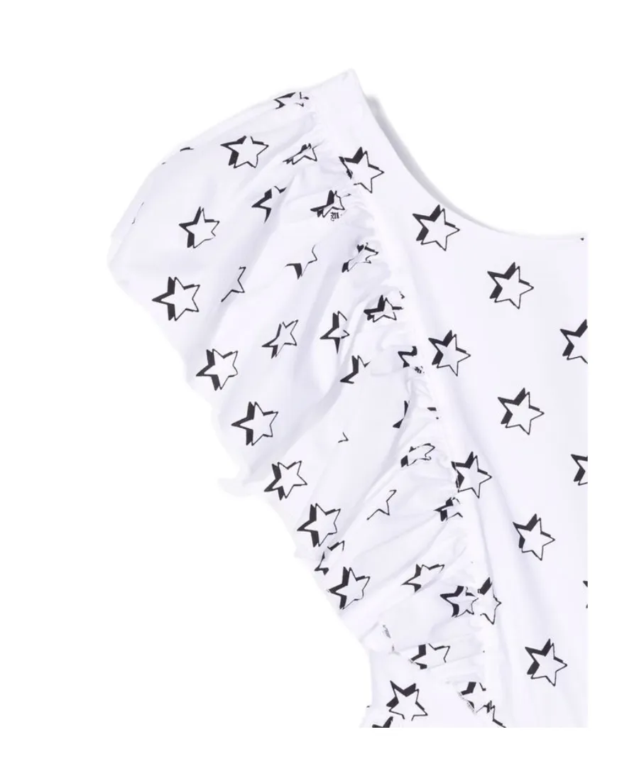 Teen Star-Print Ruffled Dress
