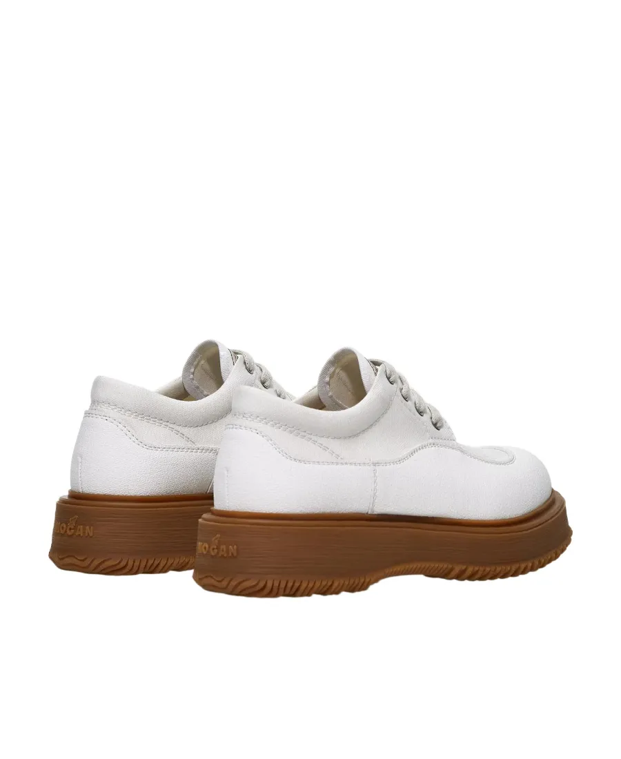 Hogan Untraditional Logo Embossed Lace-Up Shoes
