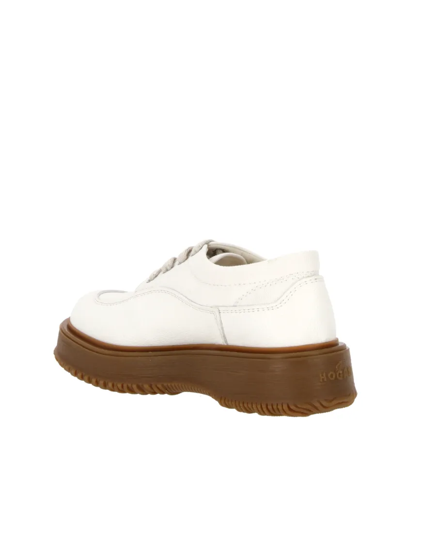 Hogan Untraditional Round Toe Lace-Up Sneakers