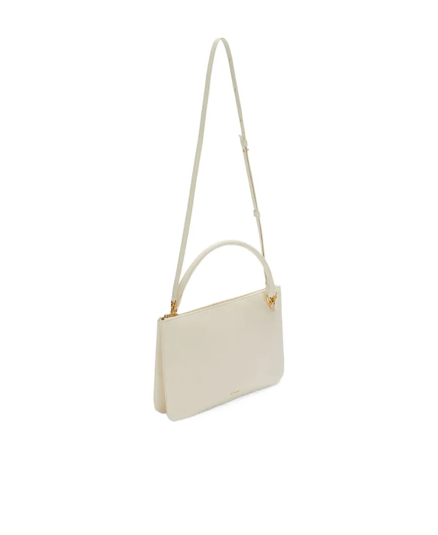Jil Sander Logo Printed Zipped Crossbody Bag