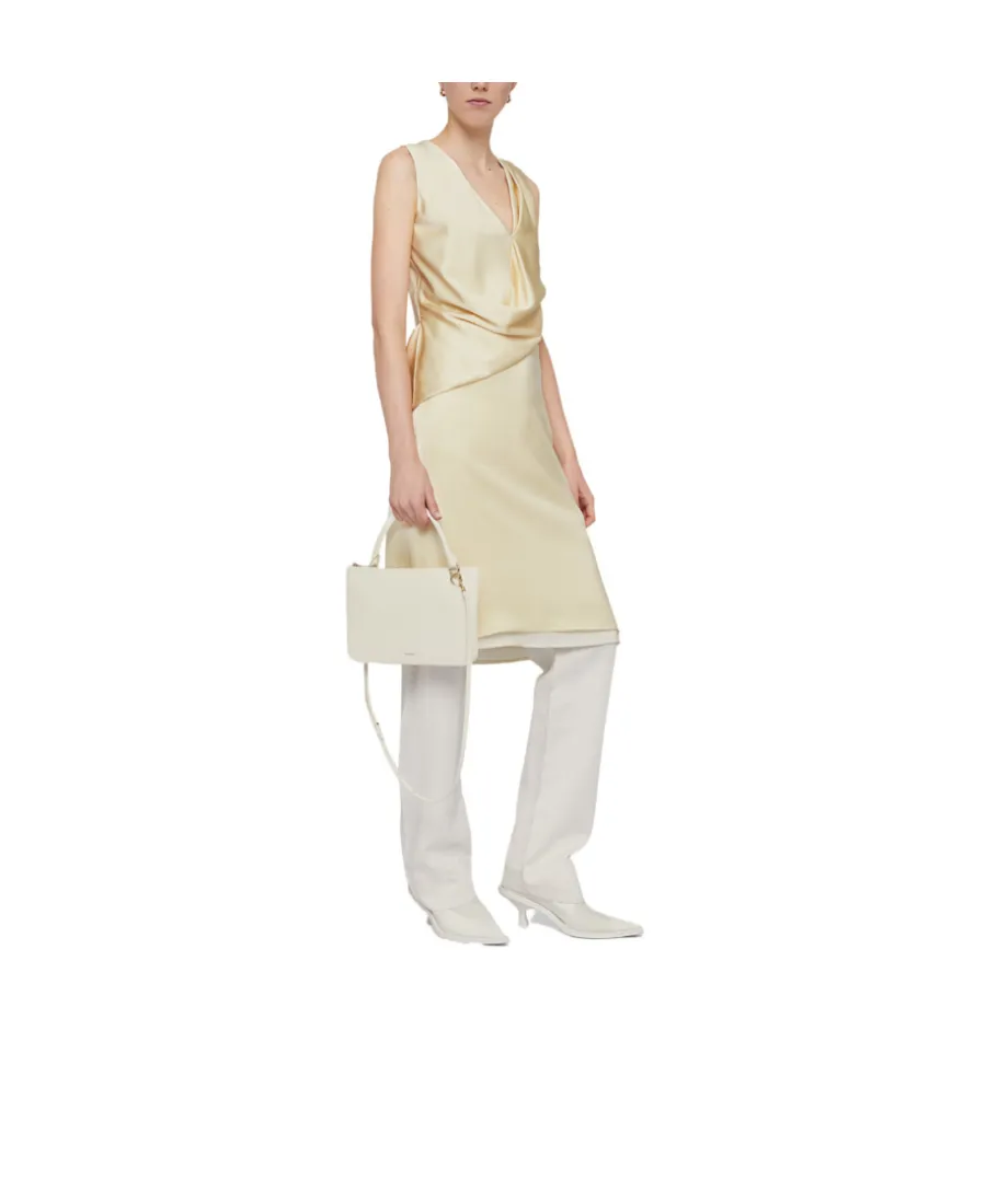 Jil Sander Logo Printed Zipped Crossbody Bag