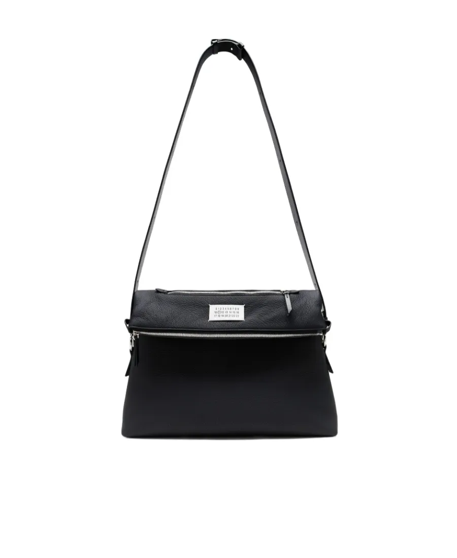 Maison Margiela Logo Patch Zipped Shoulder Bag