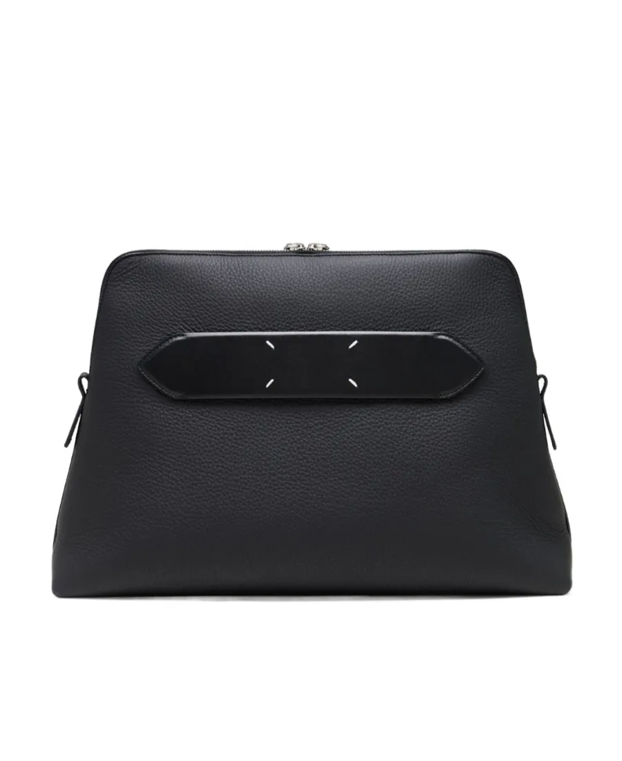 Maison Margiela Logo Patch Zipped Shoulder Bag