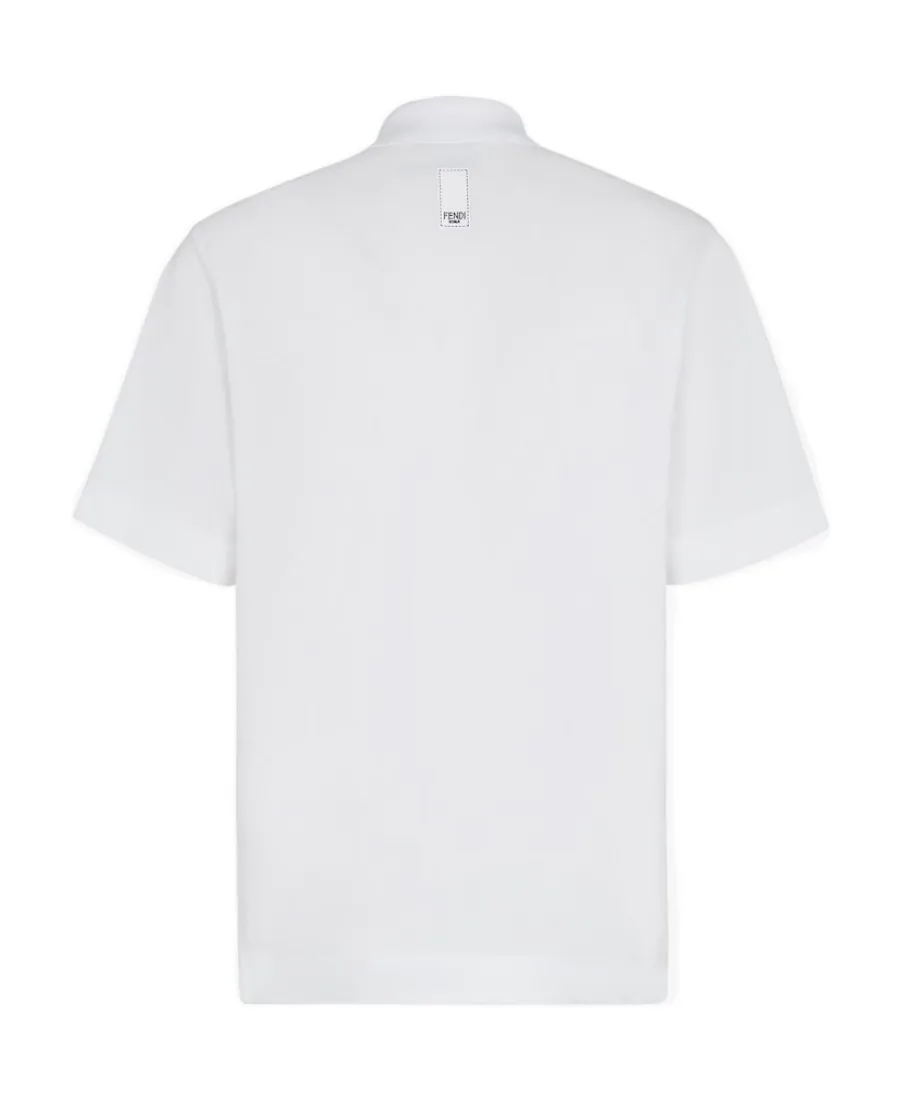 Fendi Logo Embroidered Short-Sleeved Polo Shirt