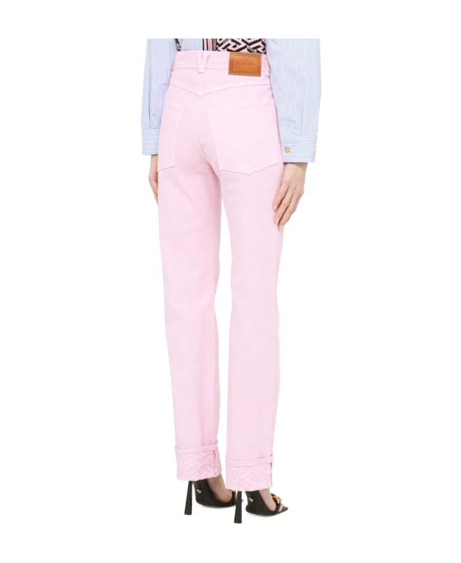 High-Waisted Straight Trousers