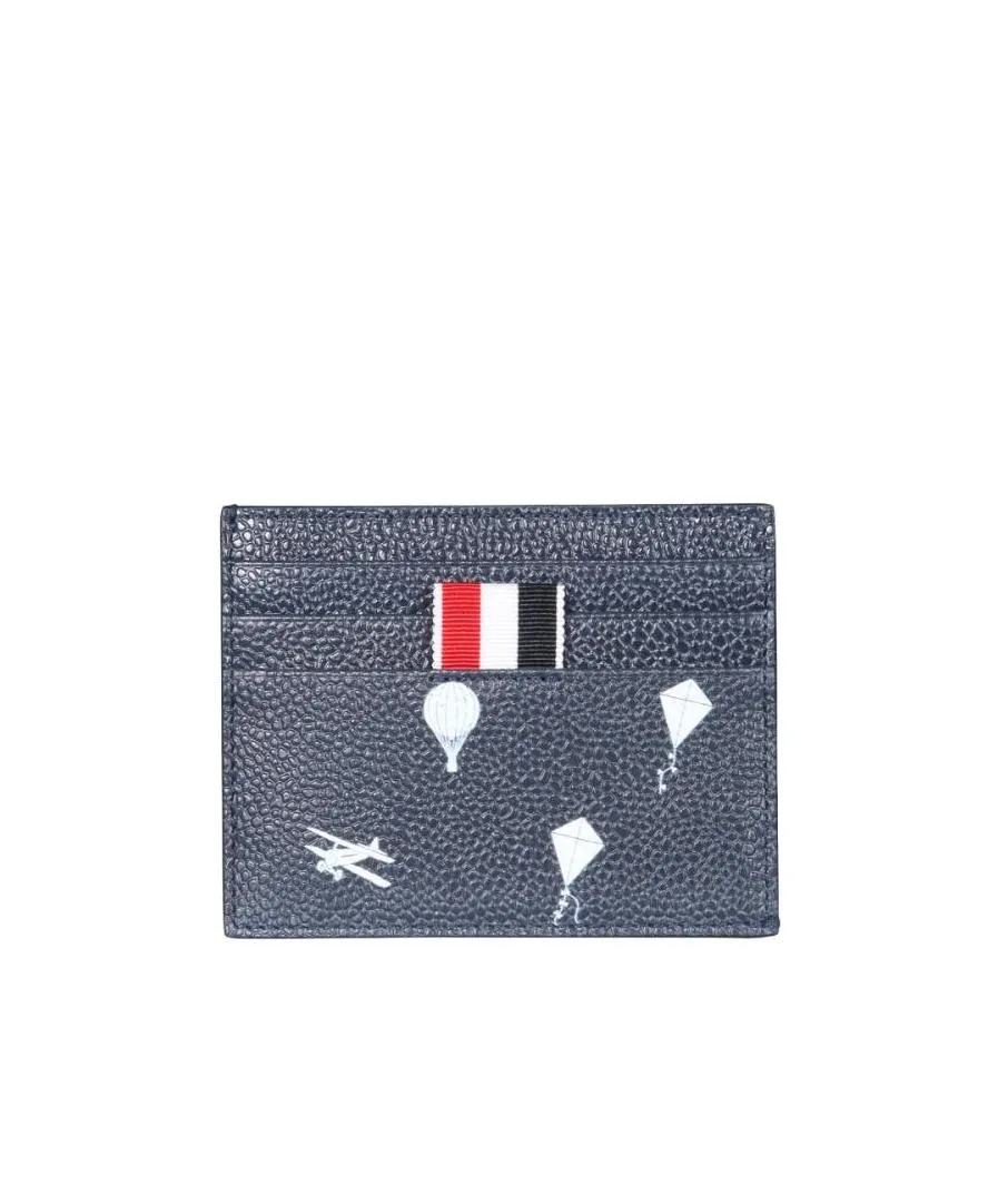 Graphic-Print Grained Cardholder