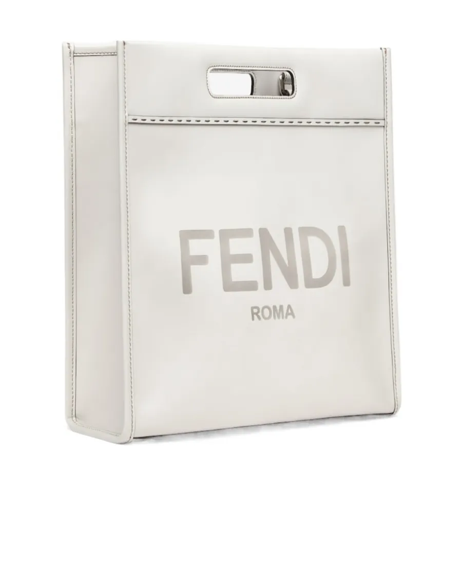 Fendi Roma Lettering Shopper Tote Bag