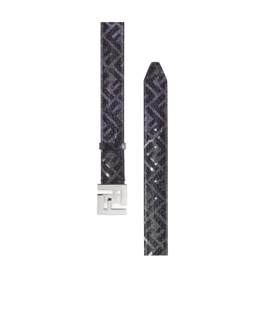 Fendi Ff Buckle Patterned Belt