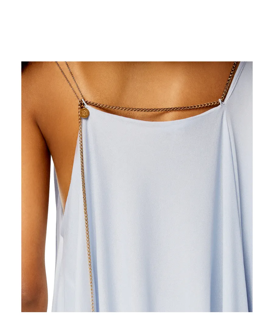 Chain Draped Top In Viscose