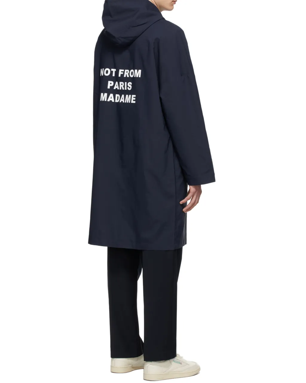 Slogan-Print Hooded Windbreaker