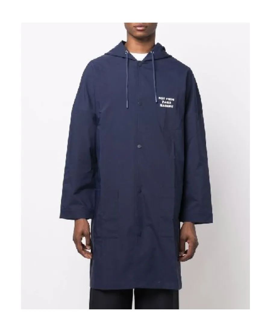 Slogan-Print Hooded Windbreaker