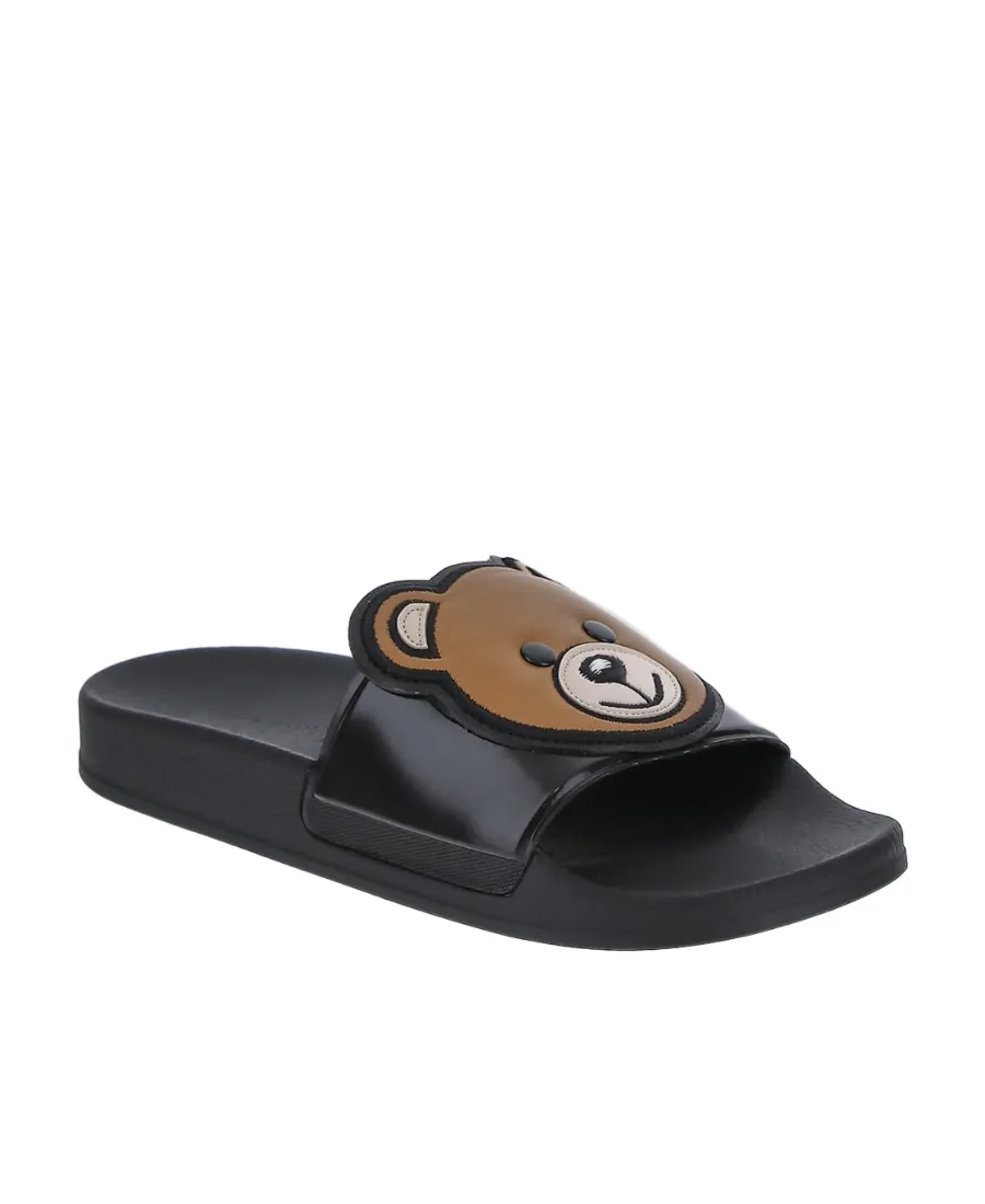 Moschino Logo Debossed Slip-On Sandals