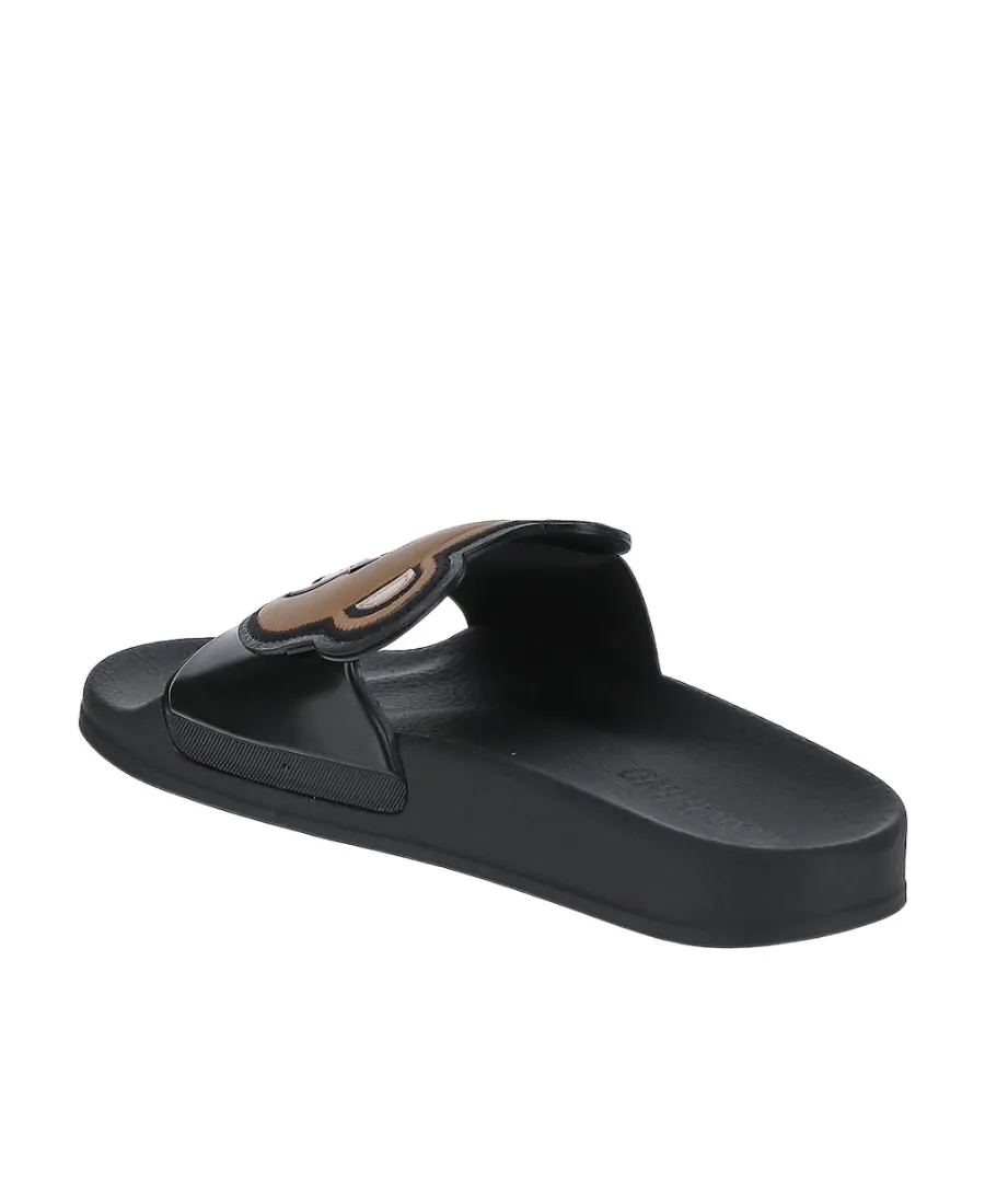 Moschino Logo Debossed Slip-On Sandals