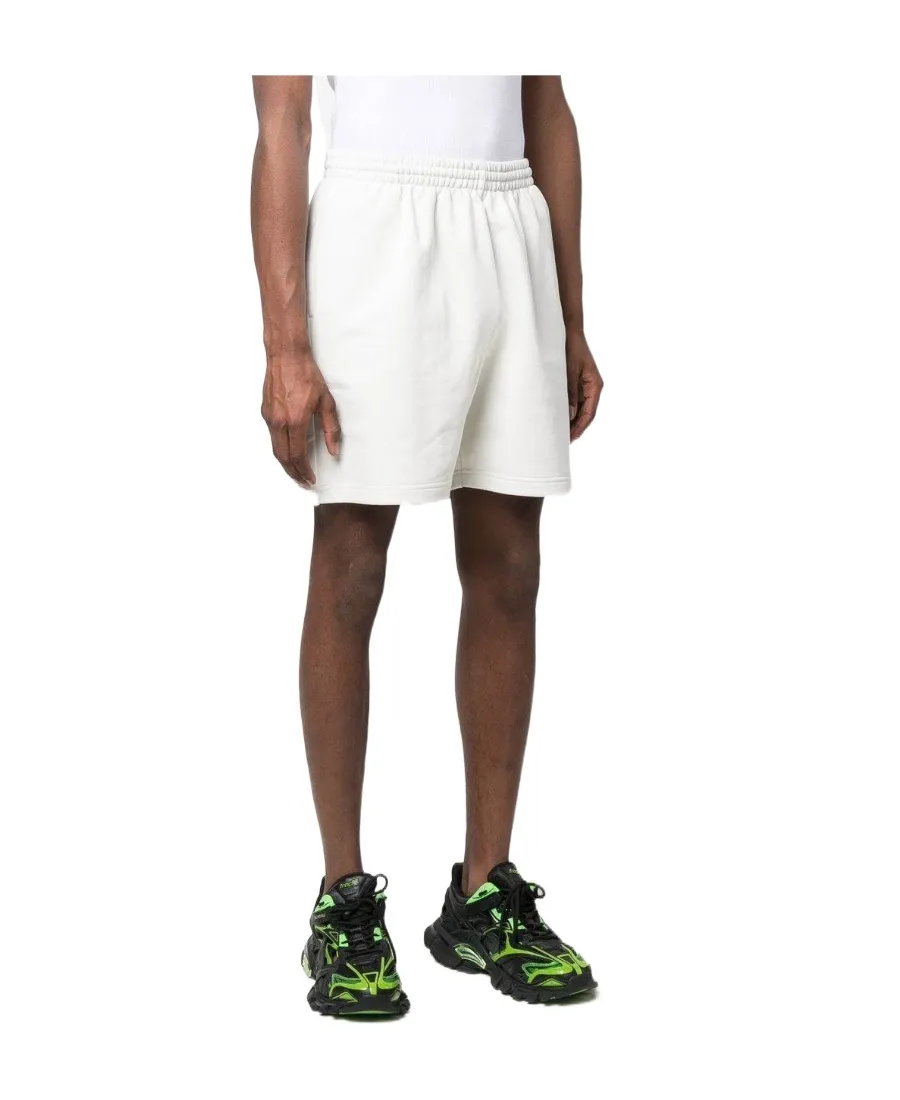 Political Campaign Sweat Shorts In White