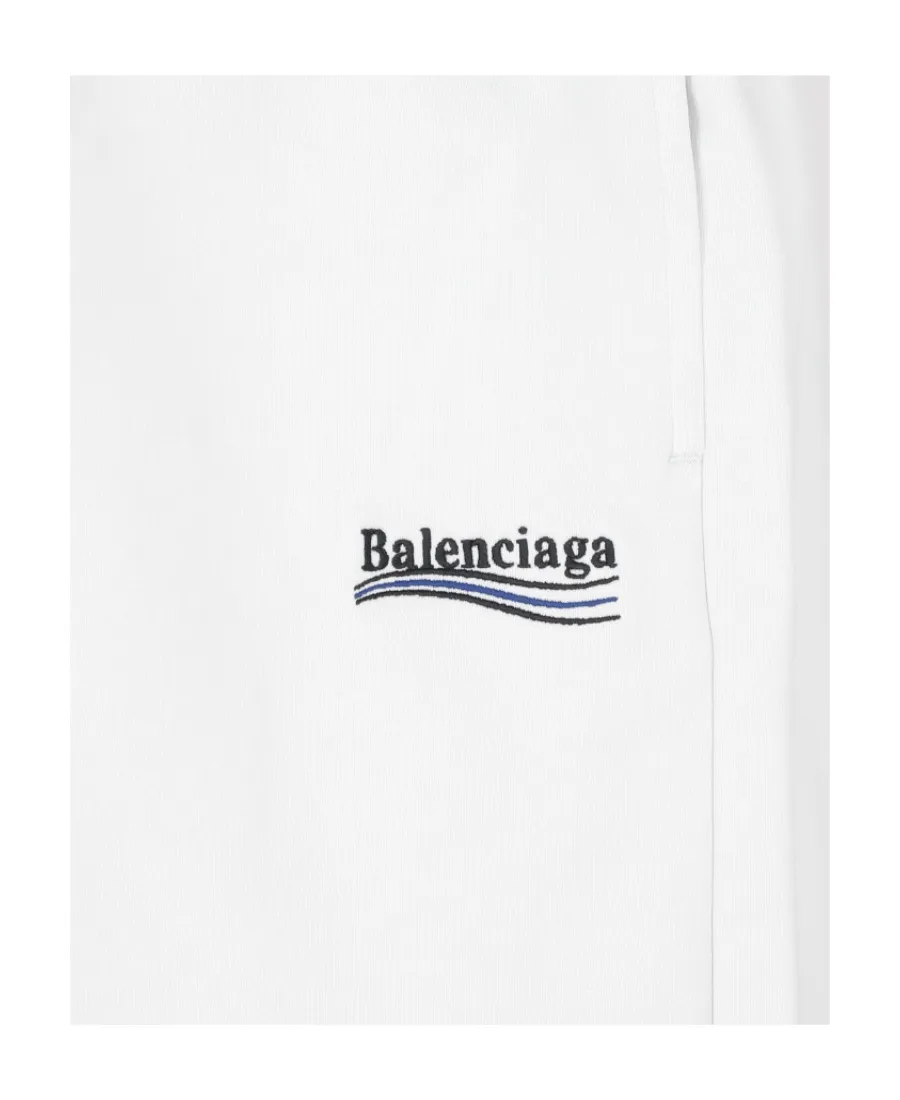 Political Campaign Sweat Shorts In White