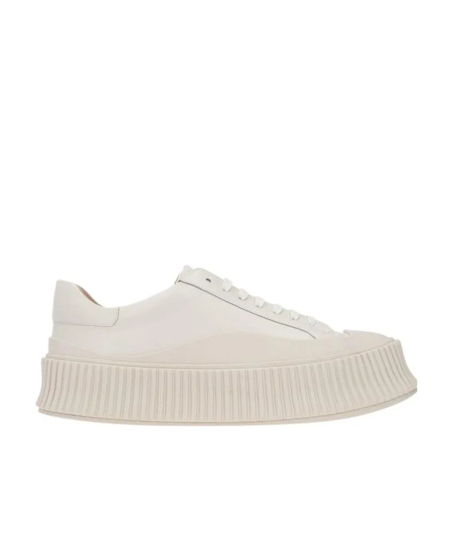 Ribbed-Sole Low-Top Sneakers