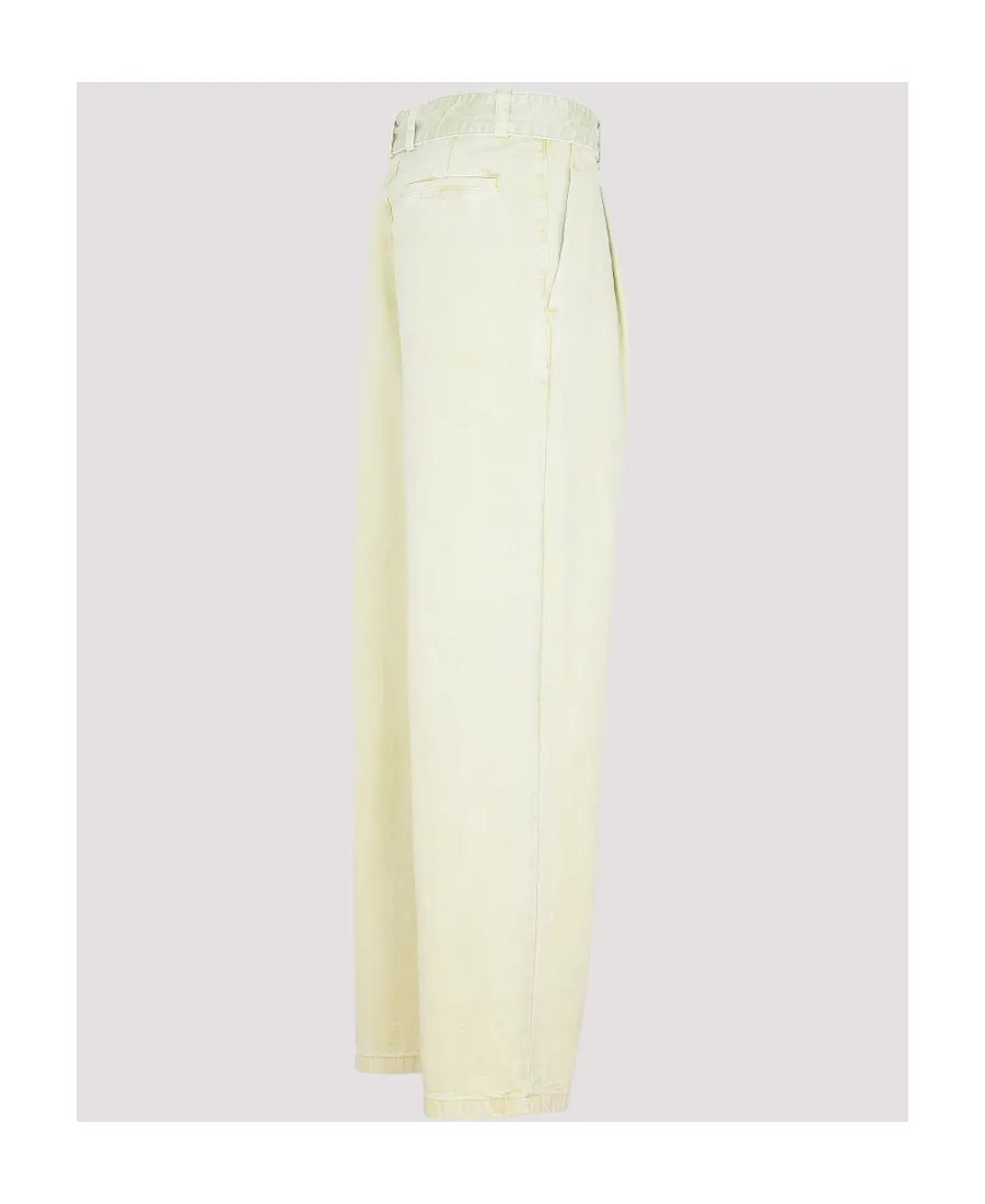 Pleat-Detail Straight-Leg Trousers