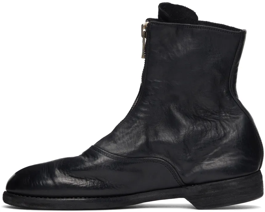 Leather Zip-Front Ankle Boots