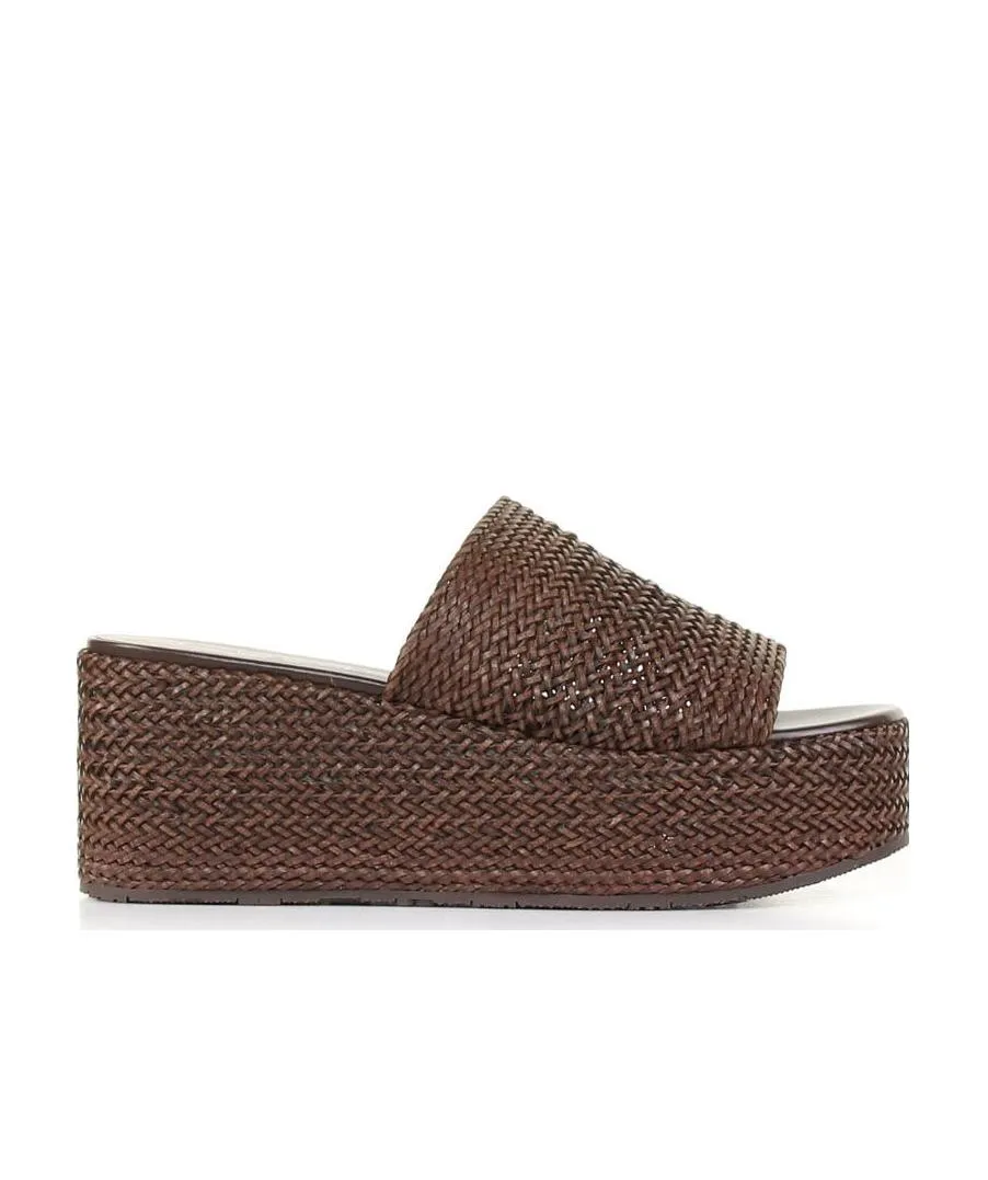 Interwoven Platform Wedge Sandals