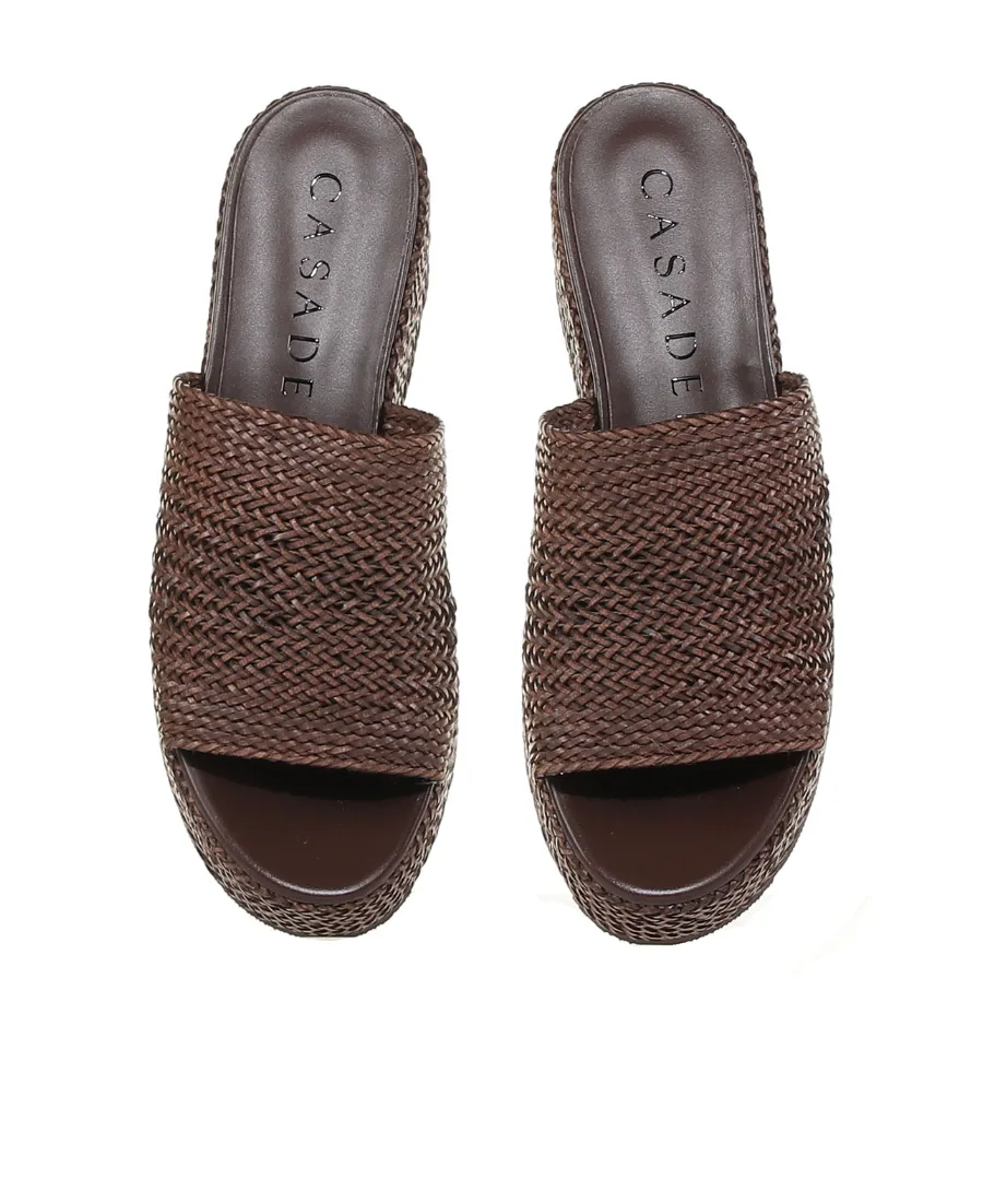 Interwoven Platform Wedge Sandals
