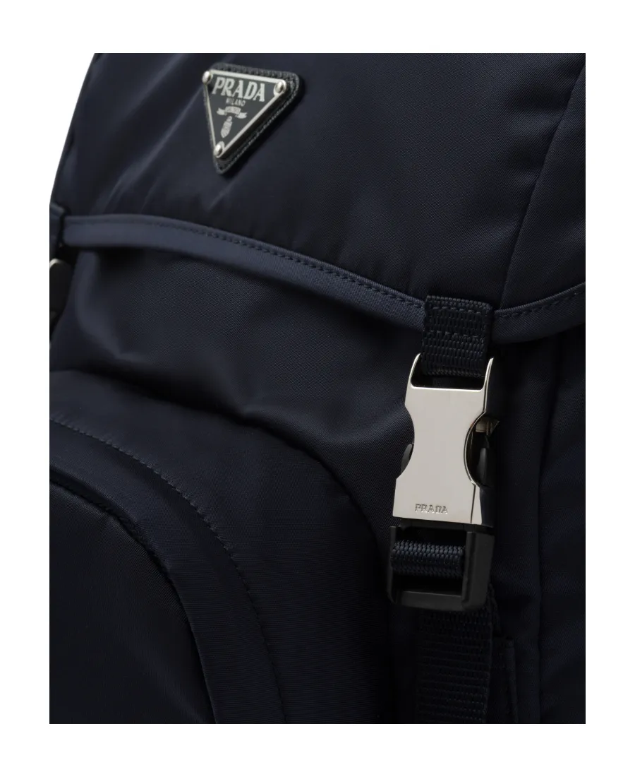 Prada Logo Plaque Buckled Backpack