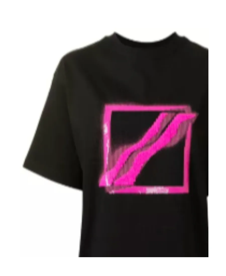 Sequin-Logo Cotton T-Shirt