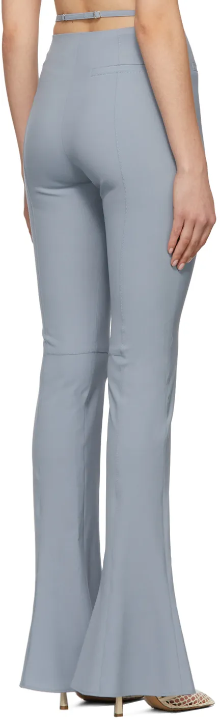 Wool-Blend Flared Trousers